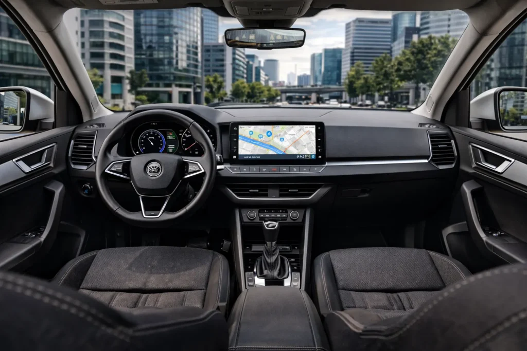 skoda kylaq interior 
