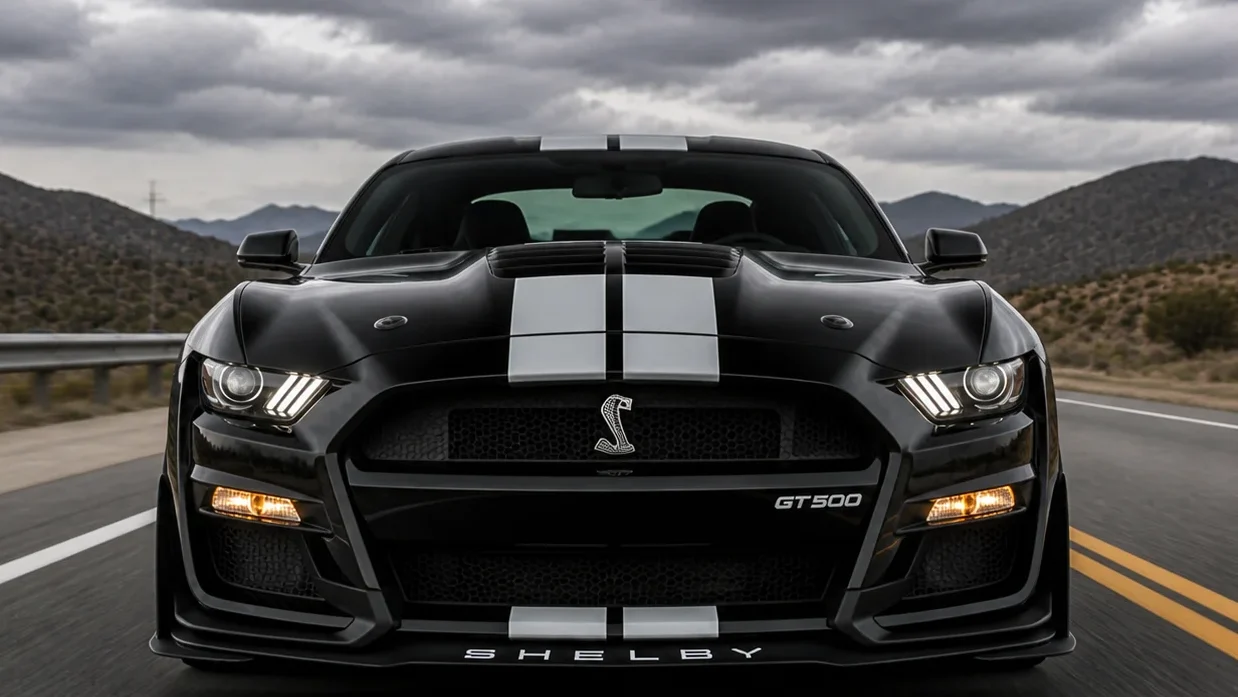 mustang shelby gt500 front view