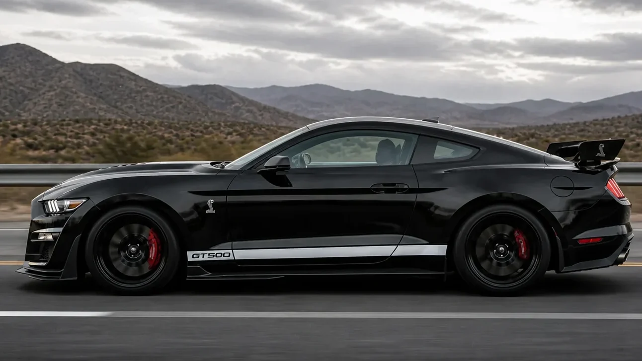 mustang shelby gt500 side view