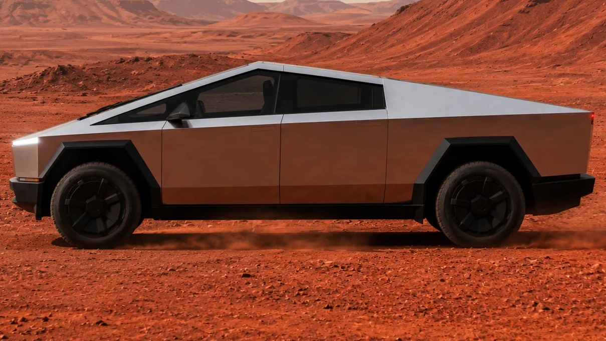 Tesla Cybertruck sideview 