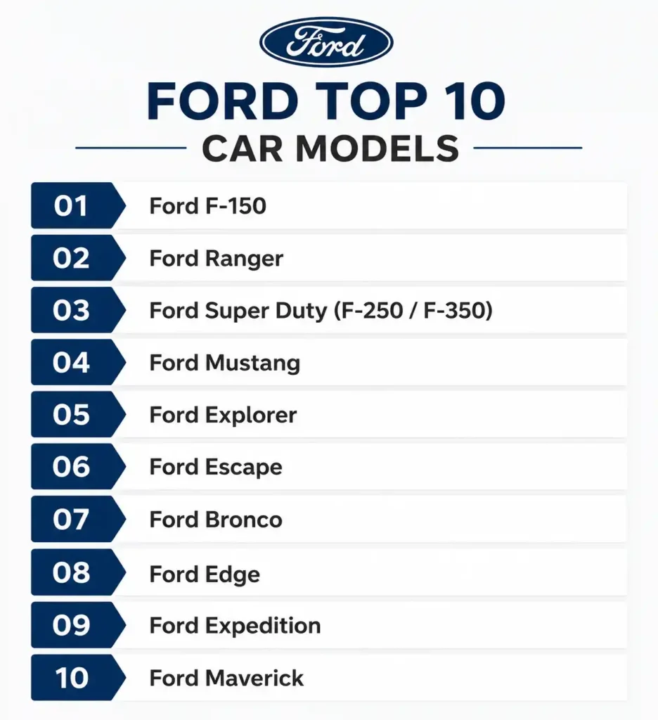 ford top 10 car models