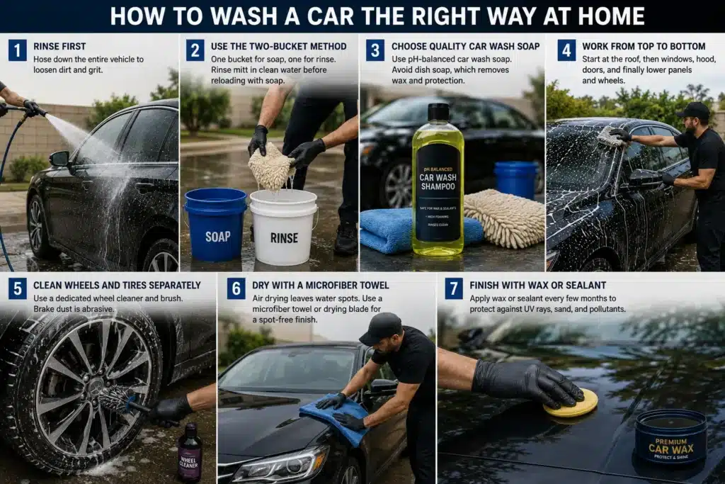 How to Wash a Car the Right Way at Home
