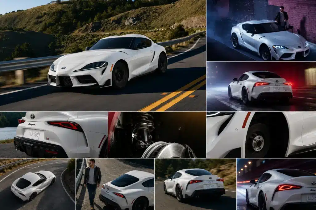 white Toyota Supra