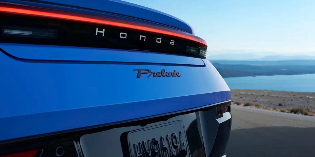 honda prelude blue backview 