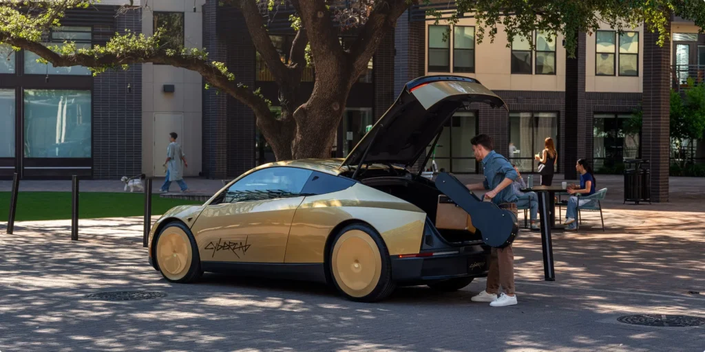 tesla cybercab backview